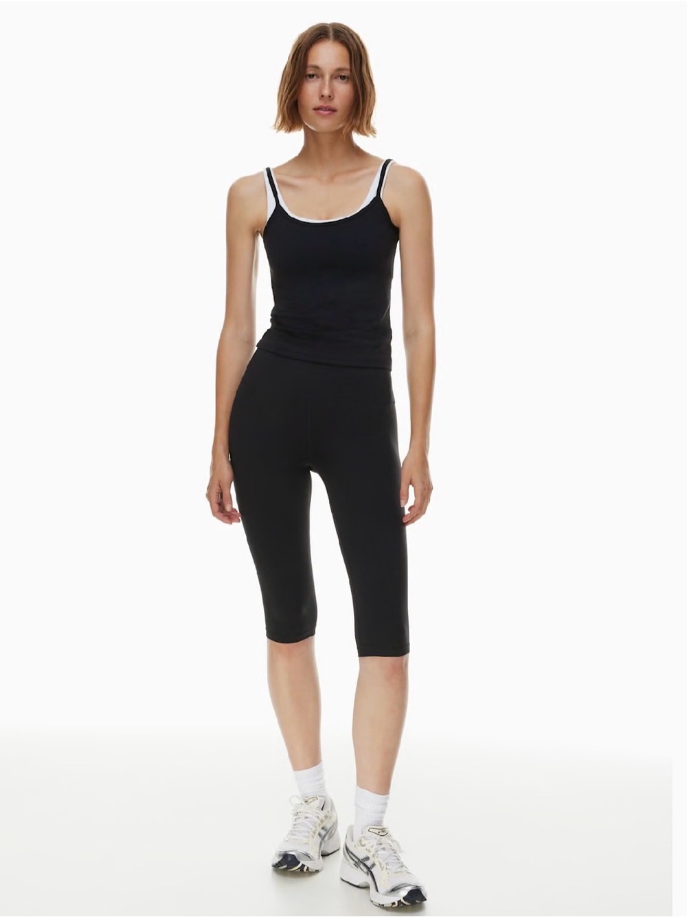 Tna Aritzia Black High-Waisted Athletic Capri Leggings Size L